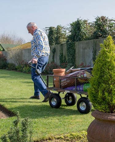 Manage heavy loads in the garden with ease with The Handy Garden Trolley