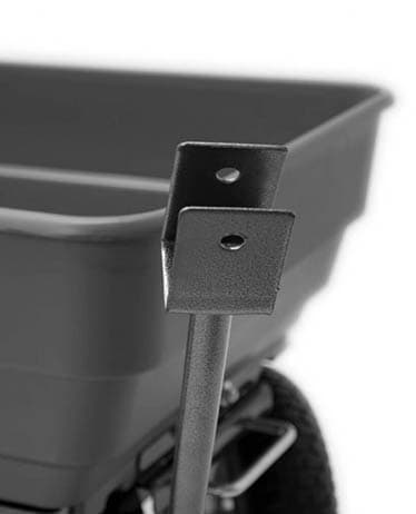 The tractor hitch of the Handy Poly Body Garden Trolley