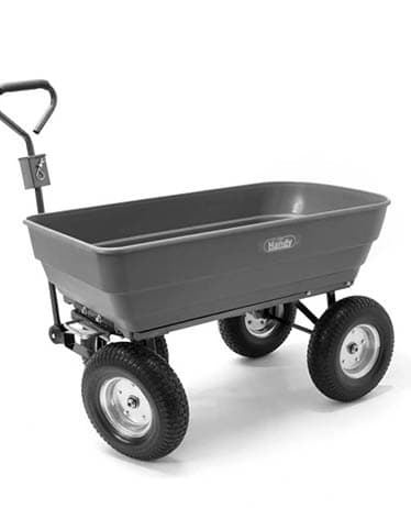 The Handy Poly Body Garden Trolley has turnable steering making it easy to manoeuvre