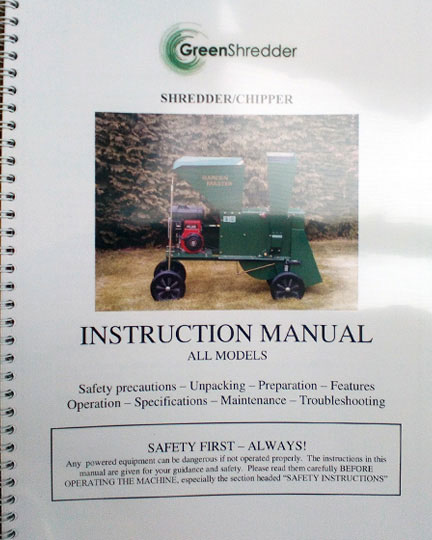 Instruction Manual - Shredder/Chipper