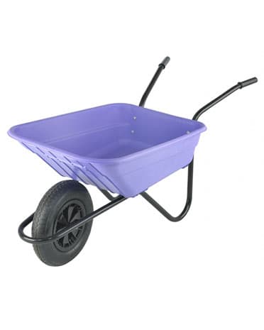 Lilac blue garden wheelbarrow