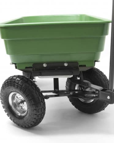 Garden dump cart with easy steering