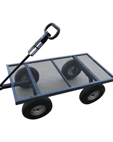 Flat bed trolley with tow handle