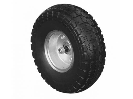 Heavy duty puncture proof tyres on garden trolley